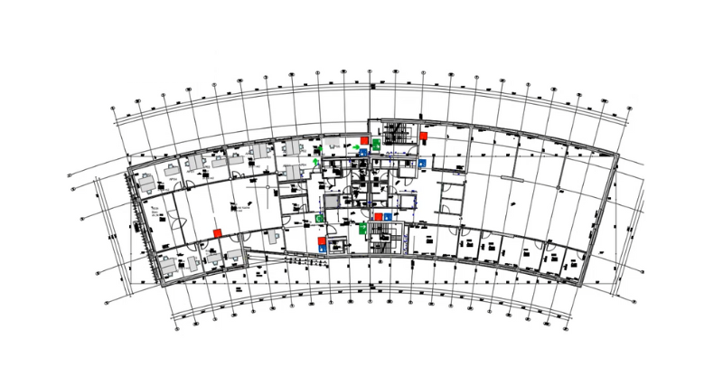 Ein Büro als Plan in AutoCAD